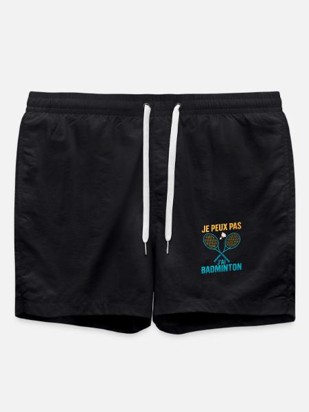 I can't I have badminton - Swim Trunks - black