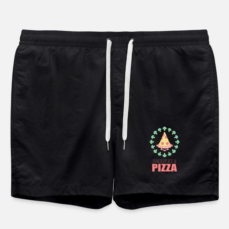 Pizza Yoga Paix Intérieure - Short de bain - noir
