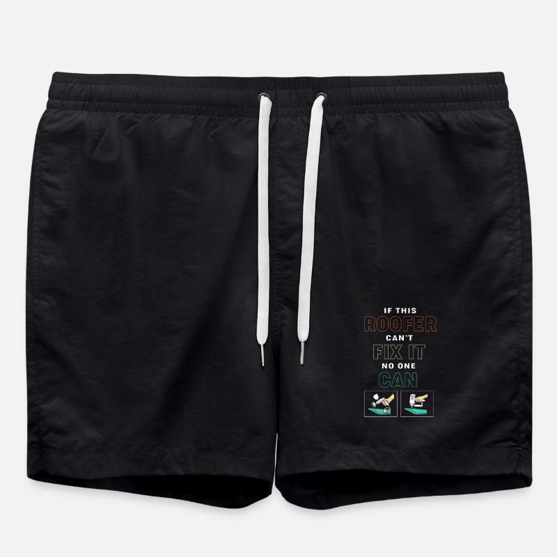 Dachdecker - Badeshorts - Schwarz