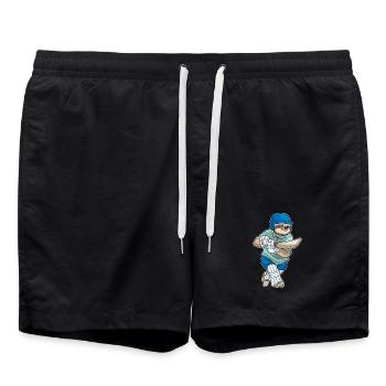 Faultier Cricket Cricketschläger Sport - Badeshorts - Schwarz - Vorne - AI Model Male 185 light (185cm)