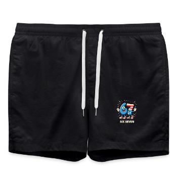 US Flag 67 Memes Six Seven - Short de bain - noir - Devant - AI Model Male 185 light (185cm)