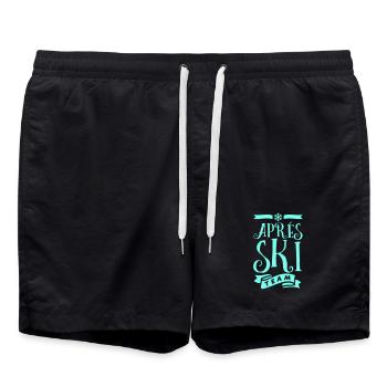 Après Ski Team Emblem - Badeshorts - Schwarz - Vorne - AI Model Male 185 light (185cm)