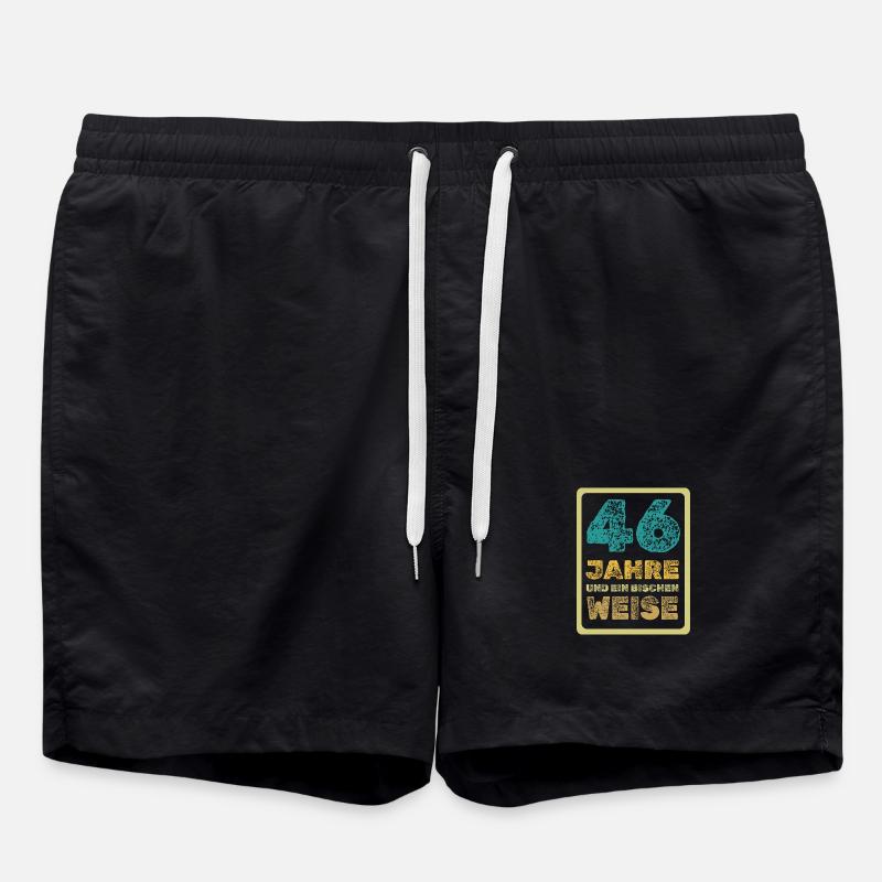 46 - Badeshorts - Schwarz
