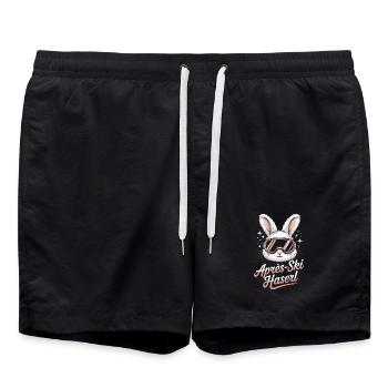 Après-ski bunny hut fun Skier ski bunny - Short de bain - noir - Devant - AI Model Male 185 light (185cm)