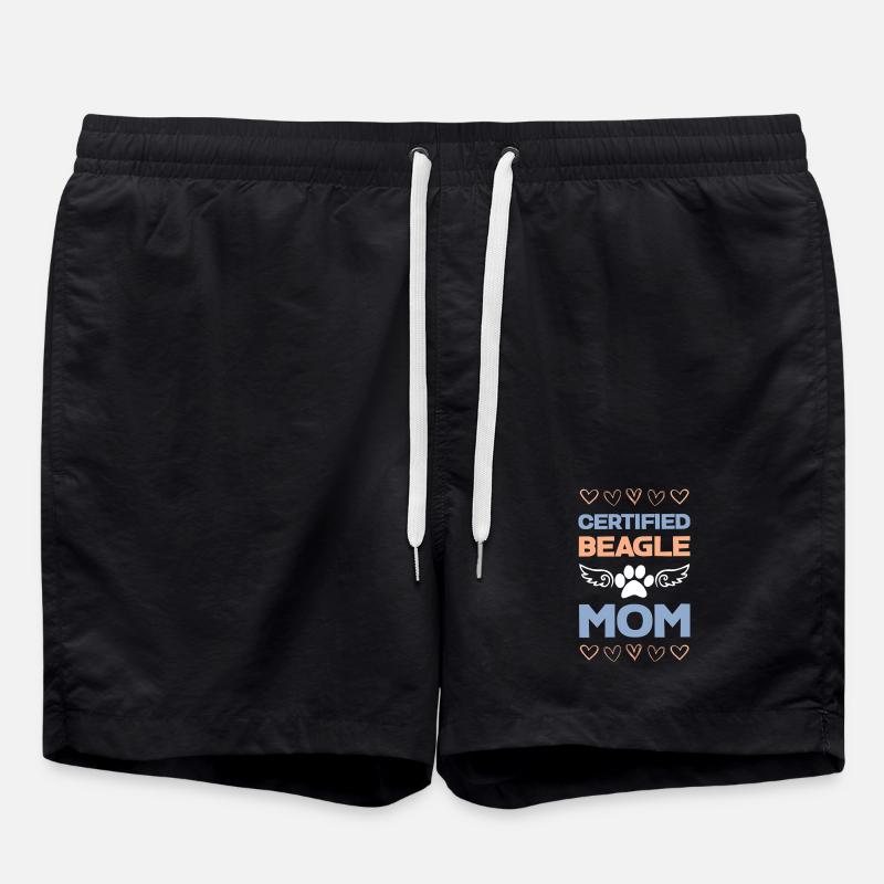 Beagle Mom Certified - Swim Trunks - black
