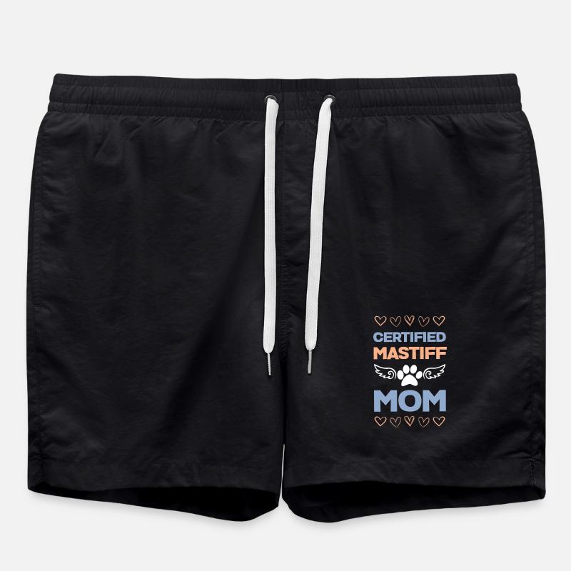 Certified Mastiff Mama - Swim Trunks - black