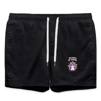100e jour d’école 100 jour d’école des enfants - Short de bain - noir - Devant - AI Model Male 185 light (185cm)