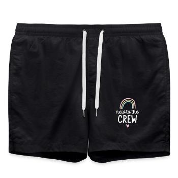 Nouvelle dans l’équipe : Cadeau de bébé 2026 : grossesse - Short de bain - noir - Devant - AI Model Male 185 light (185cm)