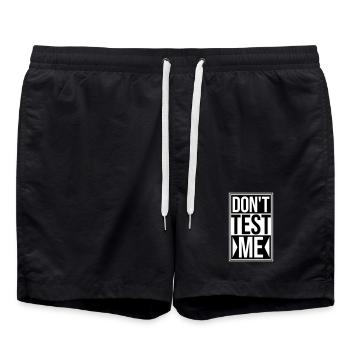 Ne me teste pas coquine, citation drôle de logo - Short de bain - noir - Devant - AI Model Male 185 light (185cm)