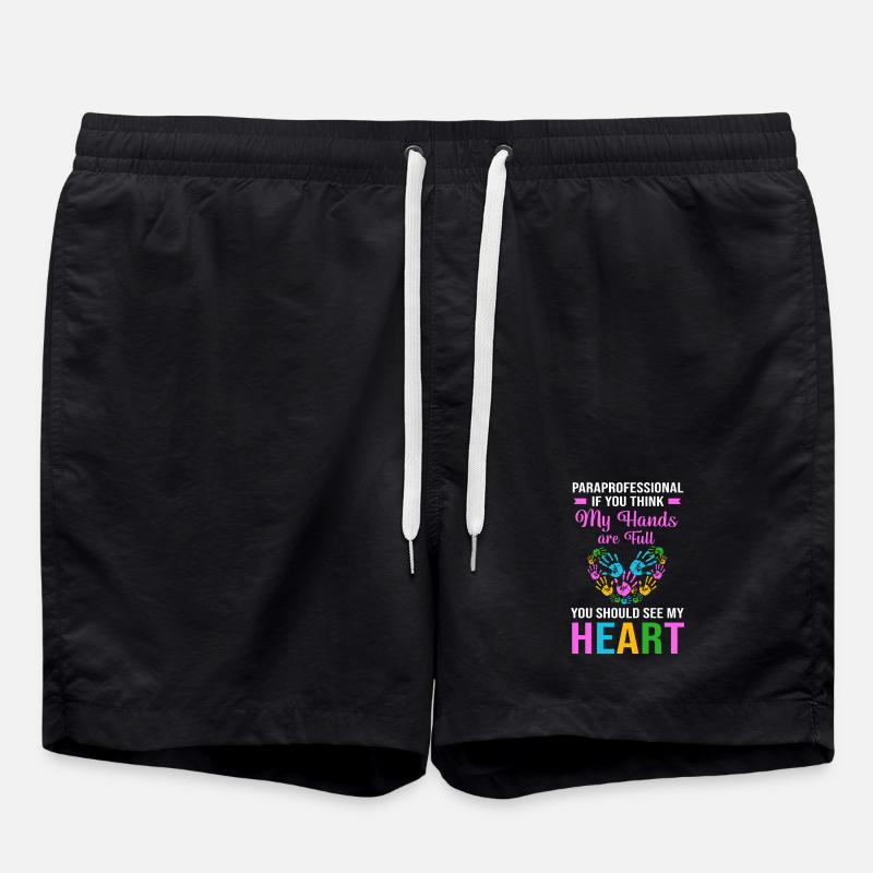 Paraeducator Teacher Assistant Paraprofessional - Swim Trunks - black
