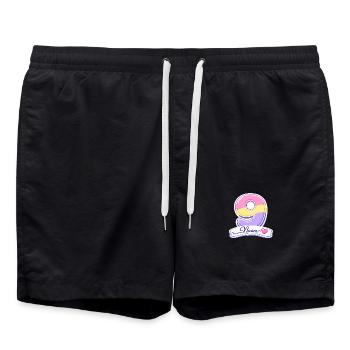 Geburtstags-9-Pastel anpassbar - Badeshorts - Schwarz - Vorne - AI Model Male 185 light (185cm)