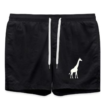 Giraffe Silhouette - Swim Trunks - black - Front - AI Model Male 185 light (185cm)