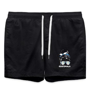 Guatemala Flag T-Shirt Pride & Home Chapín - Swim Trunks - black - Front - AI Model Male 185 light (185cm)