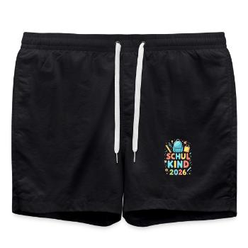Schulkind 2026 Einschulung 2026 Schulanfang - Badeshorts - Schwarz - Vorne - AI Model Male 185 light (185cm)