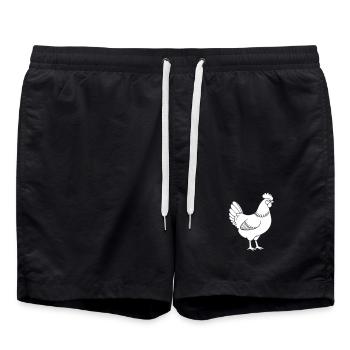 Vecteur de poulet - Short de bain - noir - Devant - AI Model Male 185 light (185cm)