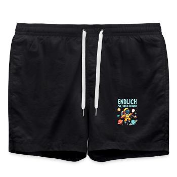 Schulkind 2026 Einschulung 2026 Schulanfang - Badeshorts - Schwarz - Vorne - AI Model Male 185 light (185cm)