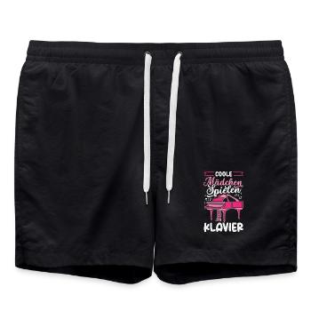 Piano Klavier Musiker Geschenk Geschenkidee - Badeshorts - Schwarz - Vorne - AI Model Male 185 light (185cm)