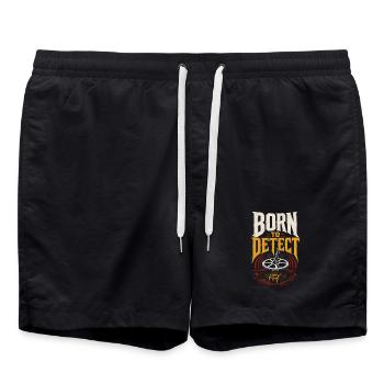 Metal Detector Treasure Hunt - Swim Trunks - black - Front - AI Model Male 185 light (185cm)