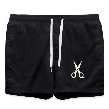 schere_icon- - Swim Trunks - black - Front - AI Model Male 185 light (185cm)