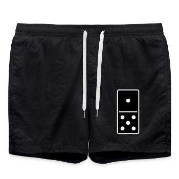 DOMINO STONE 1:5 - VARIABLE COLOR - VECTOR DESIGN! - Badeshorts - Schwarz - Vorne - AI Model Male 185 light (185cm)