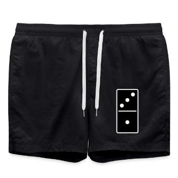 DOMINO STONE 3:1 - VARIABLE COLOR - VECTOR DESIGN! - Badeshorts - Schwarz - Vorne - AI Model Male 185 light (185cm)