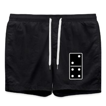 DOMINO STONE 2:4 - VARIABLE COLOR - VECTOR DESIGN! - Badeshorts - Schwarz - Vorne - AI Model Male 185 light (185cm)