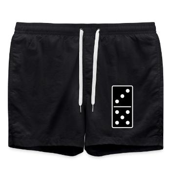 DOMINO STONE 3:5 - VARIABLE COLOR - VECTOR DESIGN! - Badeshorts - Schwarz - Vorne - AI Model Male 185 light (185cm)