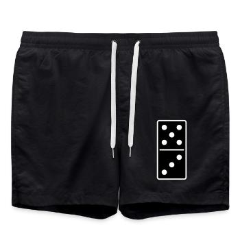 DOMINO STONE 5:3 - VARIABLE COLOR - VECTOR DESIGN! - Badeshorts - Schwarz - Vorne - AI Model Male 185 light (185cm)