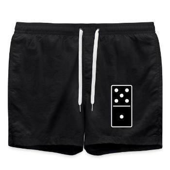 DOMINO STONE 5:1 - VARIABLE COLOR - VECTOR DESIGN! - Badeshorts - Schwarz - Vorne - AI Model Male 185 light (185cm)
