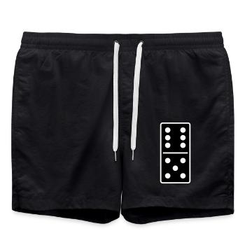 DOMINO STONE 6:5 - VARIABLE COLOR - VECTOR DESIGN! - Badeshorts - Schwarz - Vorne - AI Model Male 185 light (185cm)