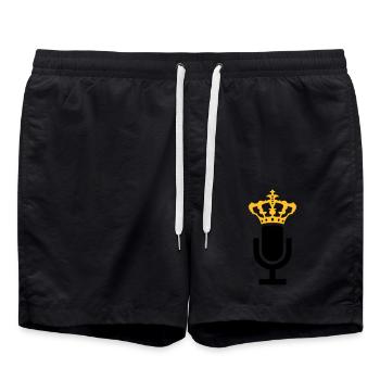 Icône De MicroPhone King - Short de bain - noir - Devant - AI Model Male 185 light (185cm)