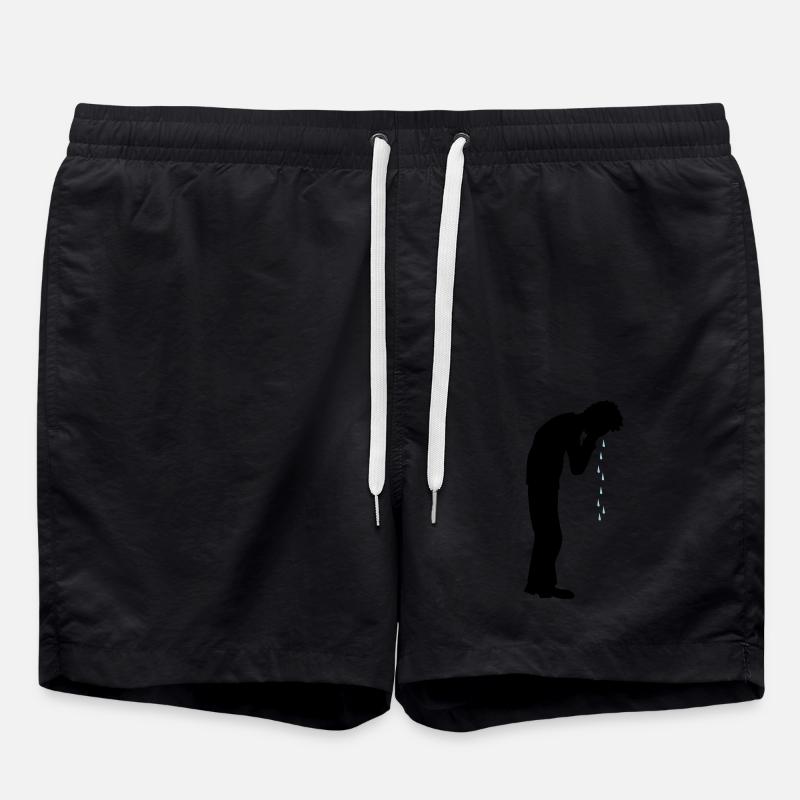 Howling drops of depression - Swim Trunks - black