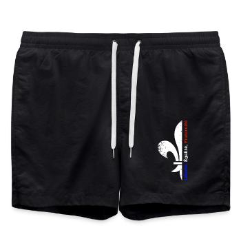 Liberté Égalité Fraternité - Swim Trunks - black - Front - AI Model Male 185 light (185cm)