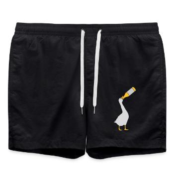 Goose Alcohol Party - Swim Trunks - black - Front - AI Model Male 185 light (185cm)