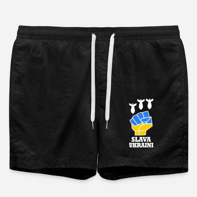 Slava ukraini - Swim Trunks - black