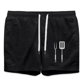Pan turner Grill fork Ustensiles de gril - Short de bain - noir - Devant - AI Model Male 185 light (185cm)