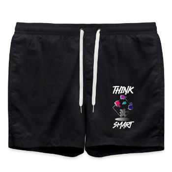 Think Smart Puzzle - Swim Trunks - black - Front - AI Model Male 185 light (185cm)