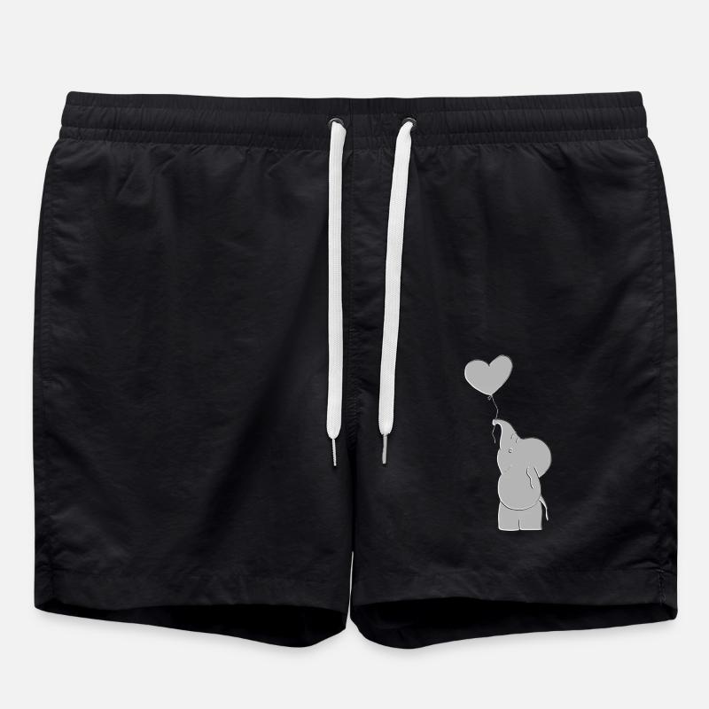 Elephant Relief Balloon - Swim Trunks - black