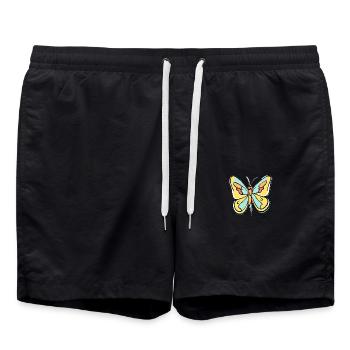 Schmetterling - Badeshorts - Schwarz - Vorne - AI Model Male 185 light (185cm)