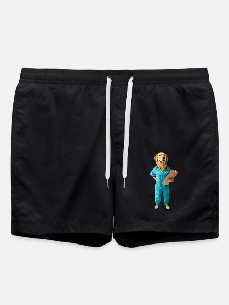 Hund - Badeshorts - Schwarz