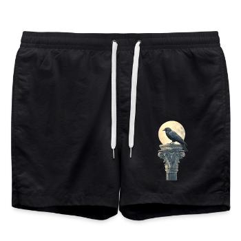 Corbeau - Short de bain - noir - Devant - AI Model Male 185 light (185cm)