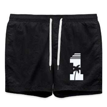 1 Lame - Short de bain - noir - Devant - AI Model Male 185 light (185cm)
