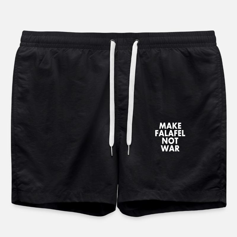 Make falafel not war - Badeshorts - Schwarz