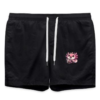 Kawaii Bubble Tea Boba Liebhaber Niedliche asiatische Kultur - Badeshorts - Schwarz - Vorne - AI Model Male 185 light (185cm)