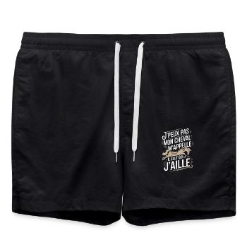 J'peux pas j'ai cheval - Short de bain - noir - Devant - AI Model Male 185 light (185cm)