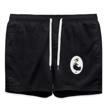 Nachtigall - Badeshorts - Schwarz - Vorne - AI Model Male 185 light (185cm)