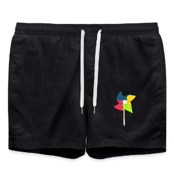 Wind turbine wind turbines - Swim Trunks - black - Front - AI Model Male 185 light (185cm)