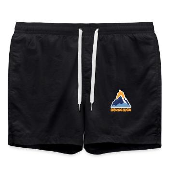 Mountain happiness - Swim Trunks - black - Front - AI Model Male 185 light (185cm)