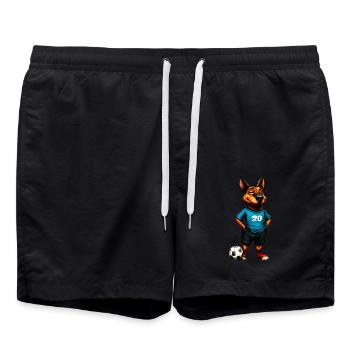 Chiens de football - Short de bain - noir - Devant - AI Model Male 185 light (185cm)
