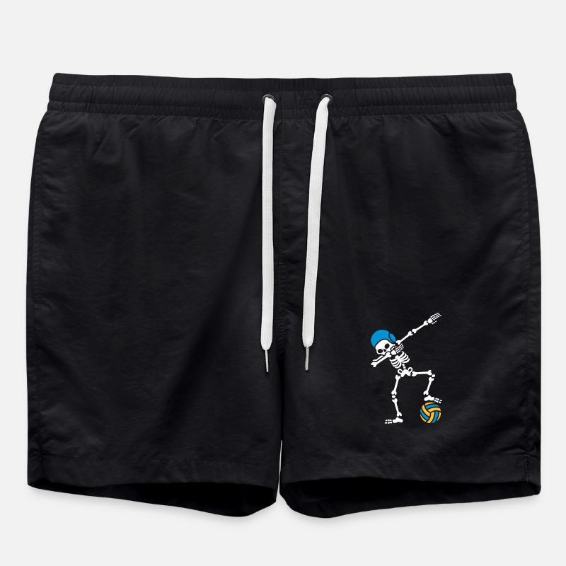 DAB DABBING Squelette Water-Polo Halloween - Short de bain - noir